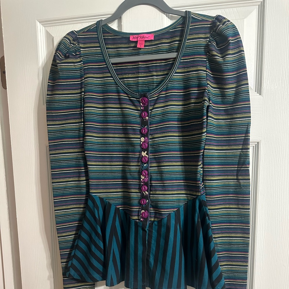 Betsey Johnson Multicolor Striped Top